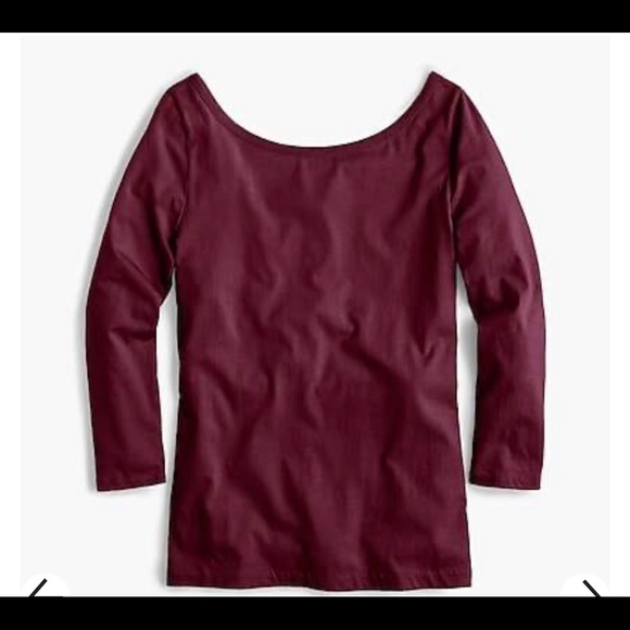 JCrew Scoop back Ballet style long sleeve shirt - Picture 3 of 7